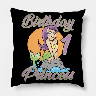 It's my First Birthday Mermaid Princess Pillow