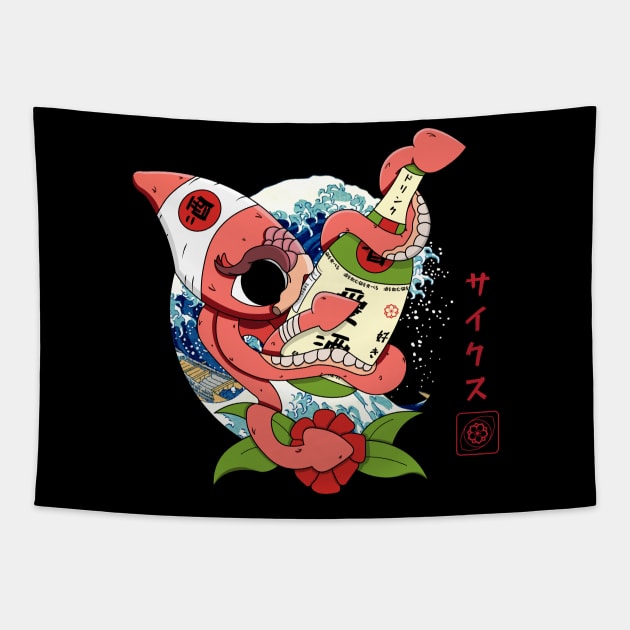 OctoSake Tapestry by Siklop