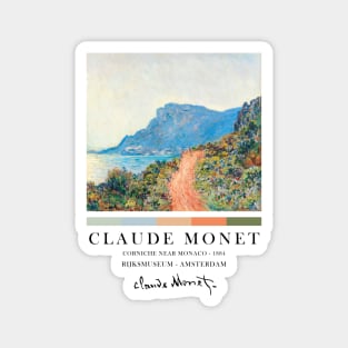 Claude Monet Exhibition Poster - Corniche Near Monaco Rijksmuseum Magnet