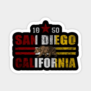 Retro San Diego California 1950 Flag Magnet