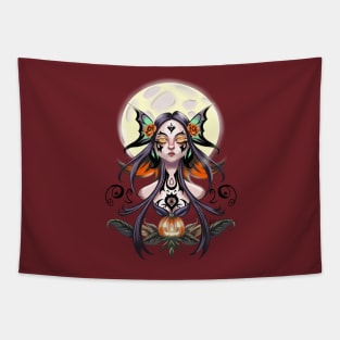 full moon witch Tapestry