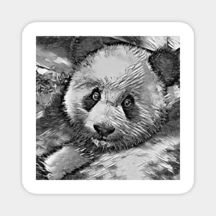 AnimalArtBW Panda 001 Magnet