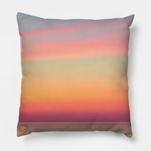 Beach Sunset Landscape Waves Pillow