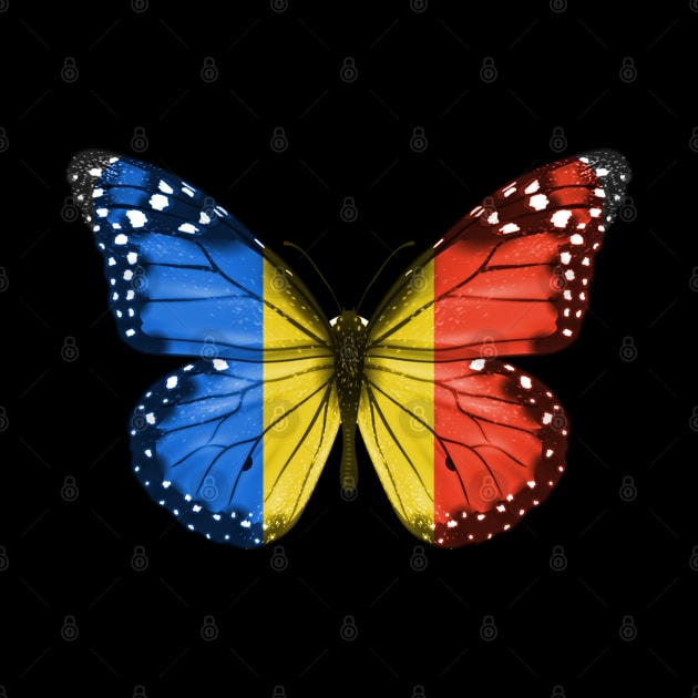 Romanian Flag  Butterfly - Gift for Romanian From Romania by Country Flags