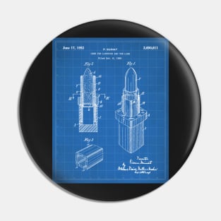 Lipstick Patent - Makeup Artist Beauty School Art - Blueprint Pin