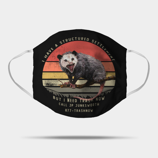 Funny Possum Shirt I Have A Structured Settlement But I Need Trash Now 877 Trashnow Funny Possum Mask Teepublic