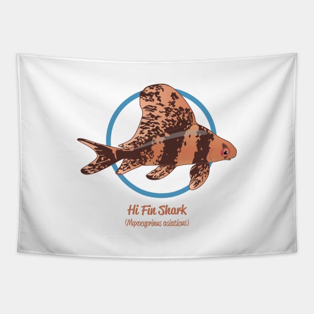 Hi Fin Shark Tapestry by Reefhorse