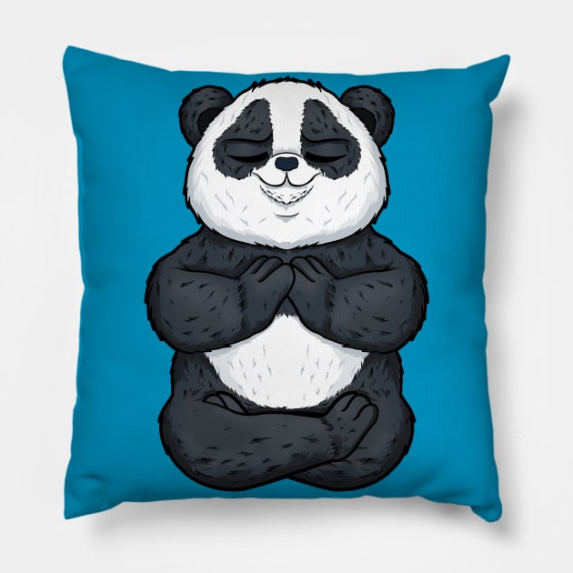 panda animal yoga cute and funny namaste Pillow by the house of parodies