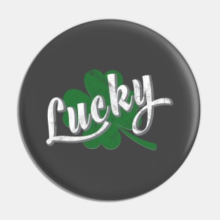 Lucky Irish shamrock design Pin