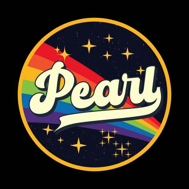 Pearl // Rainbow In Space Vintage Style by LMW Art