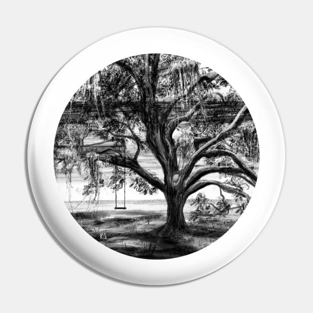 Mossy Oak Tree with Swing Pin by ArtistheJourney