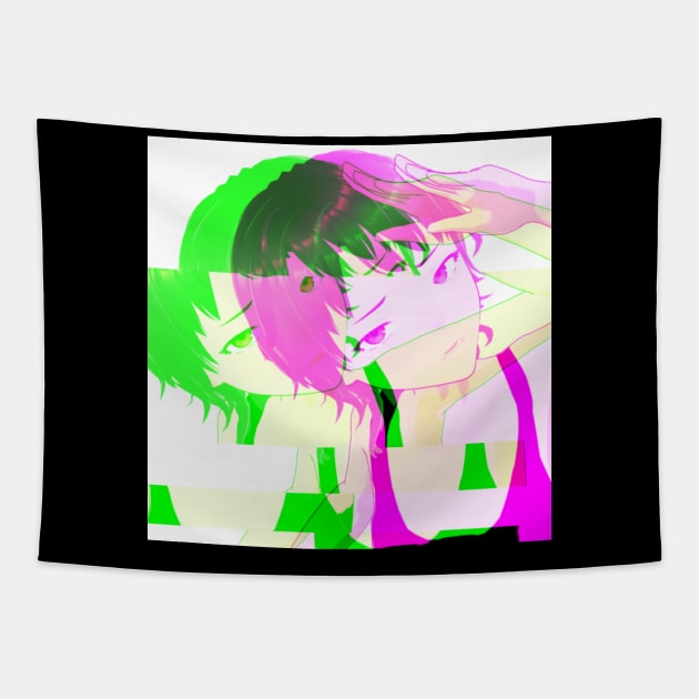 Glitch Girl Tapestry by Luvkay