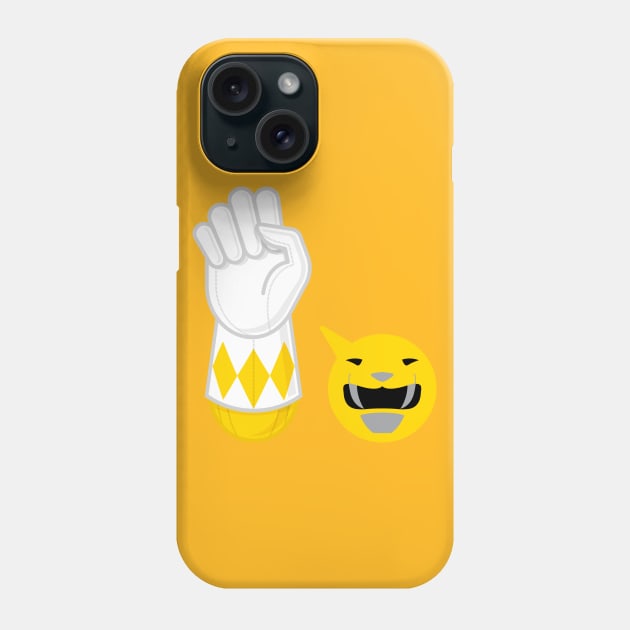 YELLOW RANGER hand-power Phone Case by LuksTEES