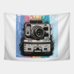 Vintage Camera Art Design Tapestry