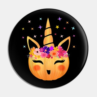 Cute Unicorn Pumpkin Halloween Pin