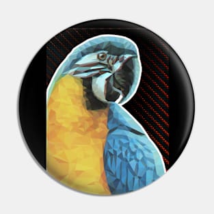 Low Poly Macaw Pin