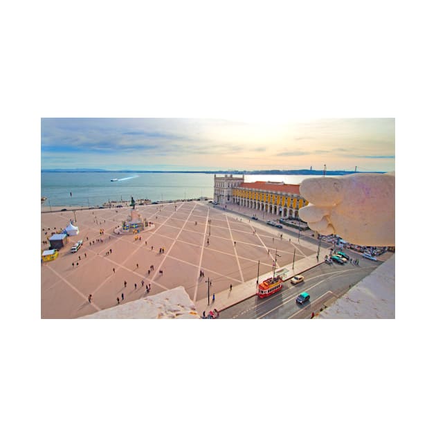 Praça do Comércio. vista do topo do Arco da Rua Augusta. by terezadelpilar