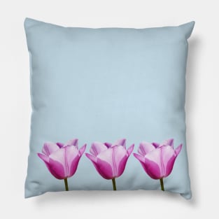 Three Mauve Tulips Photo Pillow