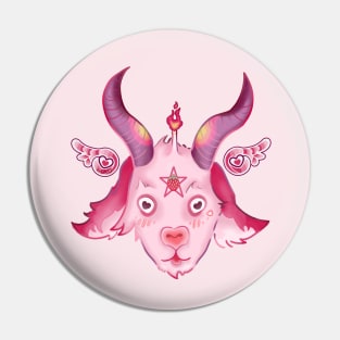 Cute Strawberry Baphomet Pin