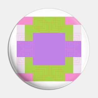 Purple & Green abstract Pin