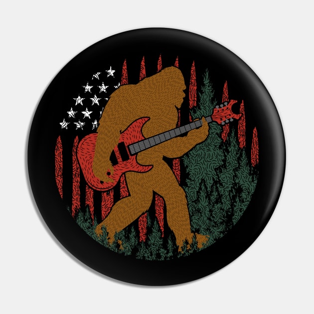 Bigfoot american flag - Bigfoot guitar tree Pin by Tesszero