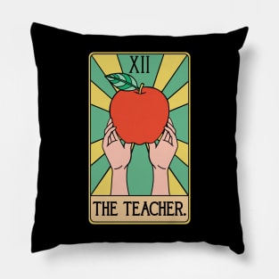 Teacher Tarot Card - Math History Latin Sped Music Art Pillow