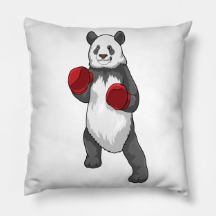 Panda as Boxer with Boxing gloves Pillow