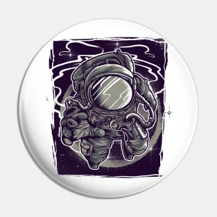 Astronaut Reaching For The Stars Pin