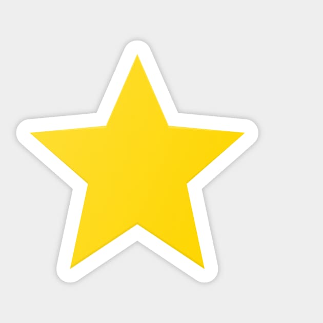 Yellow Star, Shiny Star - Yellow Star - Sticker