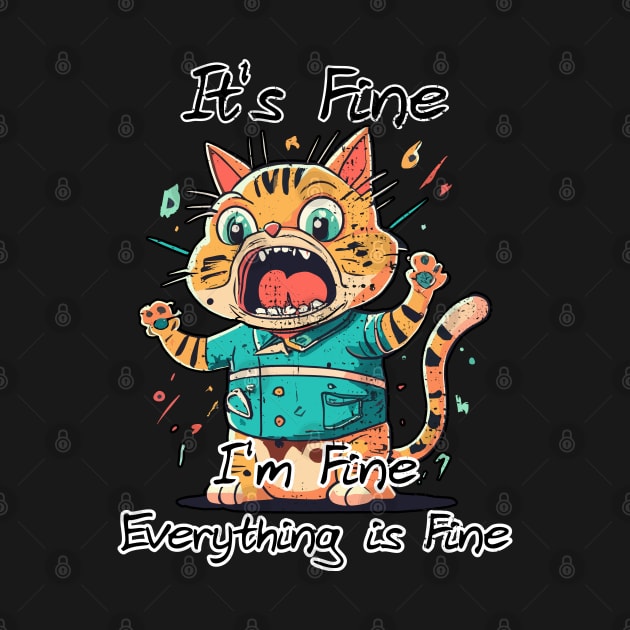 It's Fine I'm Fine Everything is Fine by Tezatoons