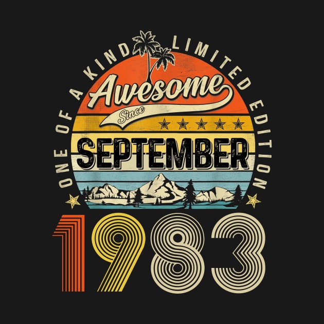 Awesome Since September 1983 Vintage 40th Birthday by Gearlds Leonia