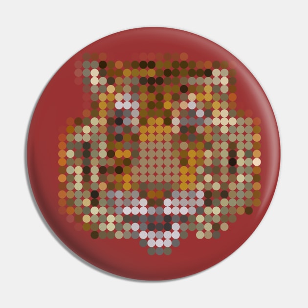 Tiger Face Dots Pin by ellenhenryart