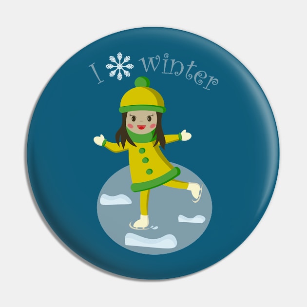 Girl on skates at winter time Pin by Cute-Design