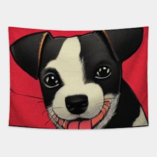 Just A Cute Jack Russell Terrier Puppy Tapestry