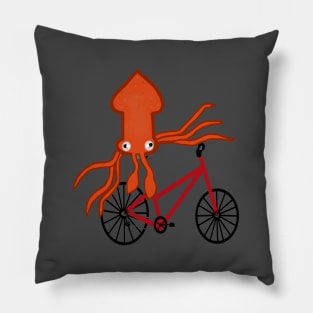 Squid On A Bicycle Pillow