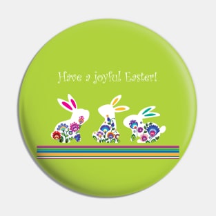 Have a joyful Easter! Folklore Bunnies Pin