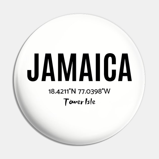 Jamaica Tower Isle w/Coordinates Pin by DAPFpod