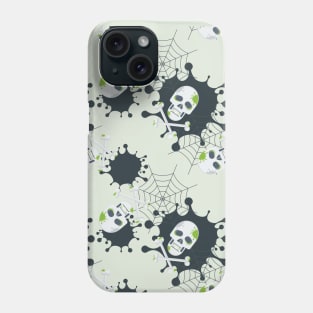 Skulls and cobwebs, cobwebs and skulls. Phone Case