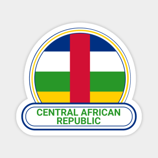 Central African Republic Country Badge - Central African Republic Flag Magnet