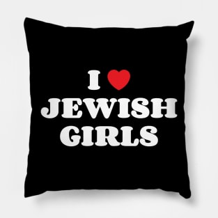 I Heart Jewish Girls Pillow