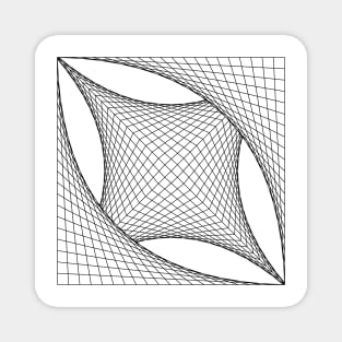 Wireframe, geometric, 3d optical illusion Magnet