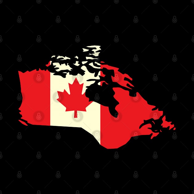 Canadian Flag Map and Leaf by consigliop