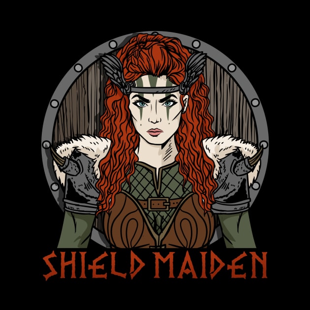 Viking Shield Maiden - Norse Mythology Gift by biNutz