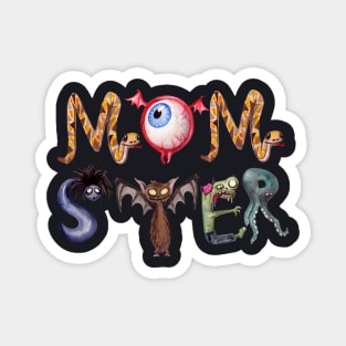 MOM Momster Funny Halloween for Mom Magnet