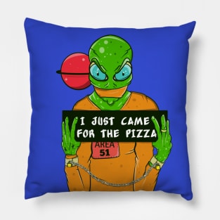 Alien pizza lover Pillow