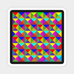 bright colorful geometrical pattern Magnet