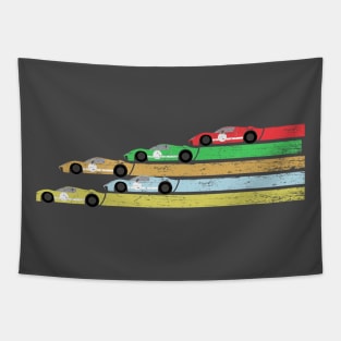 Vintage Racing Mask Pattern Tapestry