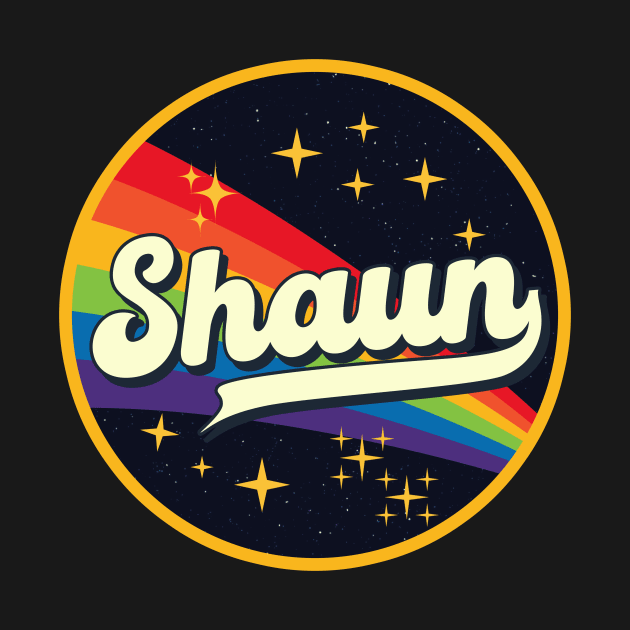 Shaun // Rainbow In Space Vintage Style by LMW Art