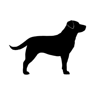 Black Labrador Retriever Dog Breed Silhouette(s) T-Shirt