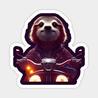 Biker Sloth Magnet